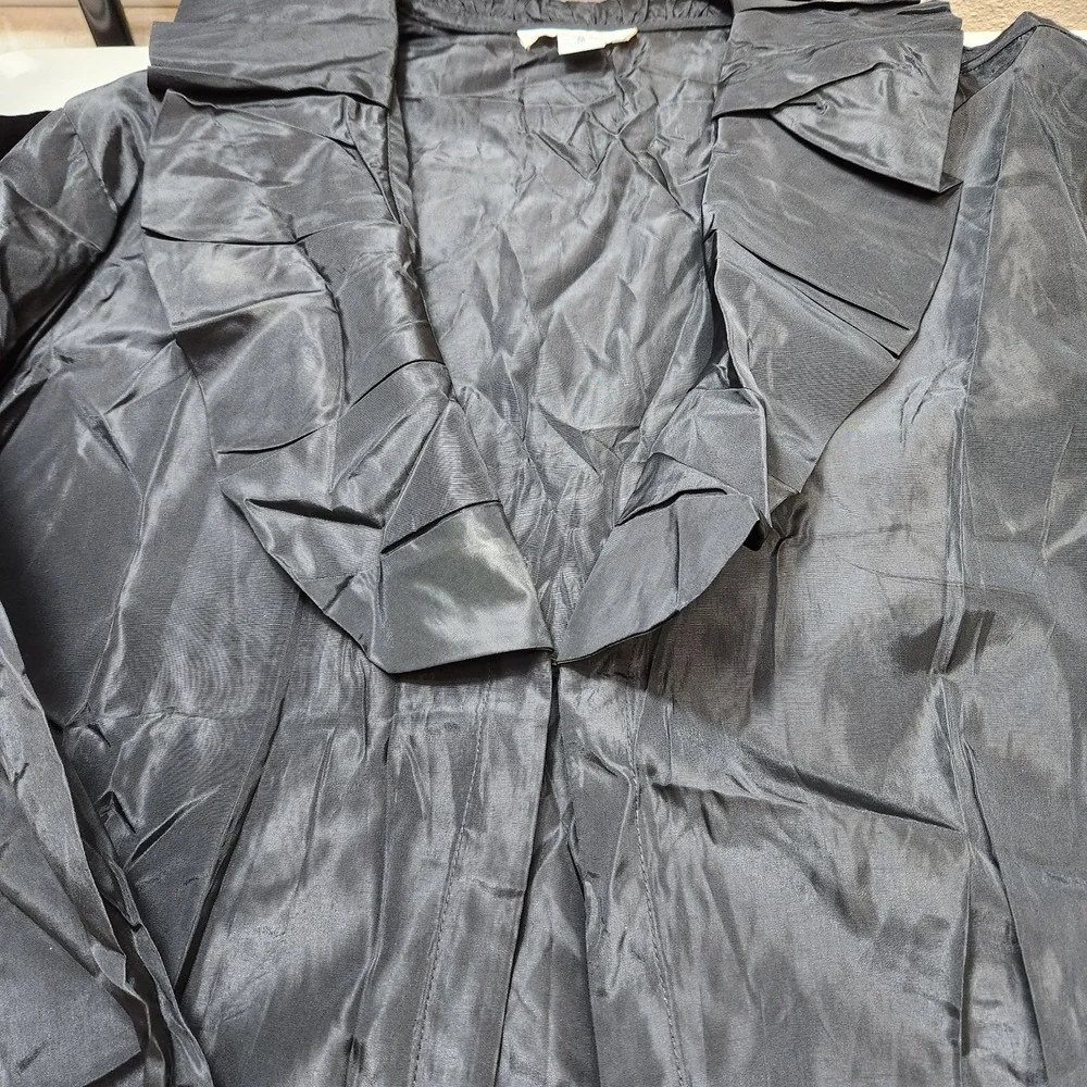 Vintage 1980s Scott McClintock Black Evening Jacket NOS Deadstock Ruffle Collar - Picture 11 of 14